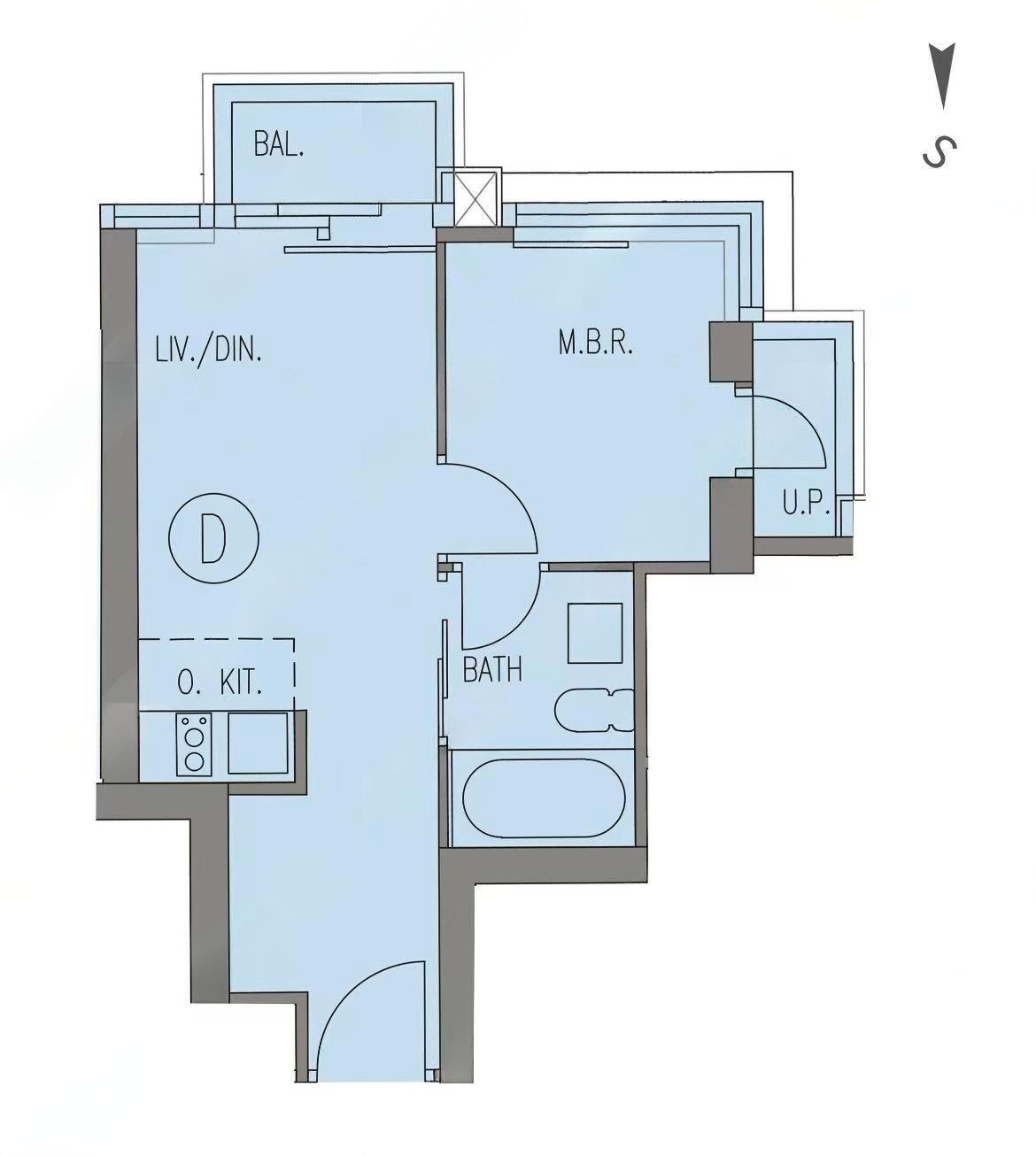 澐璟 1房戶型 圖則 371-450平方呎