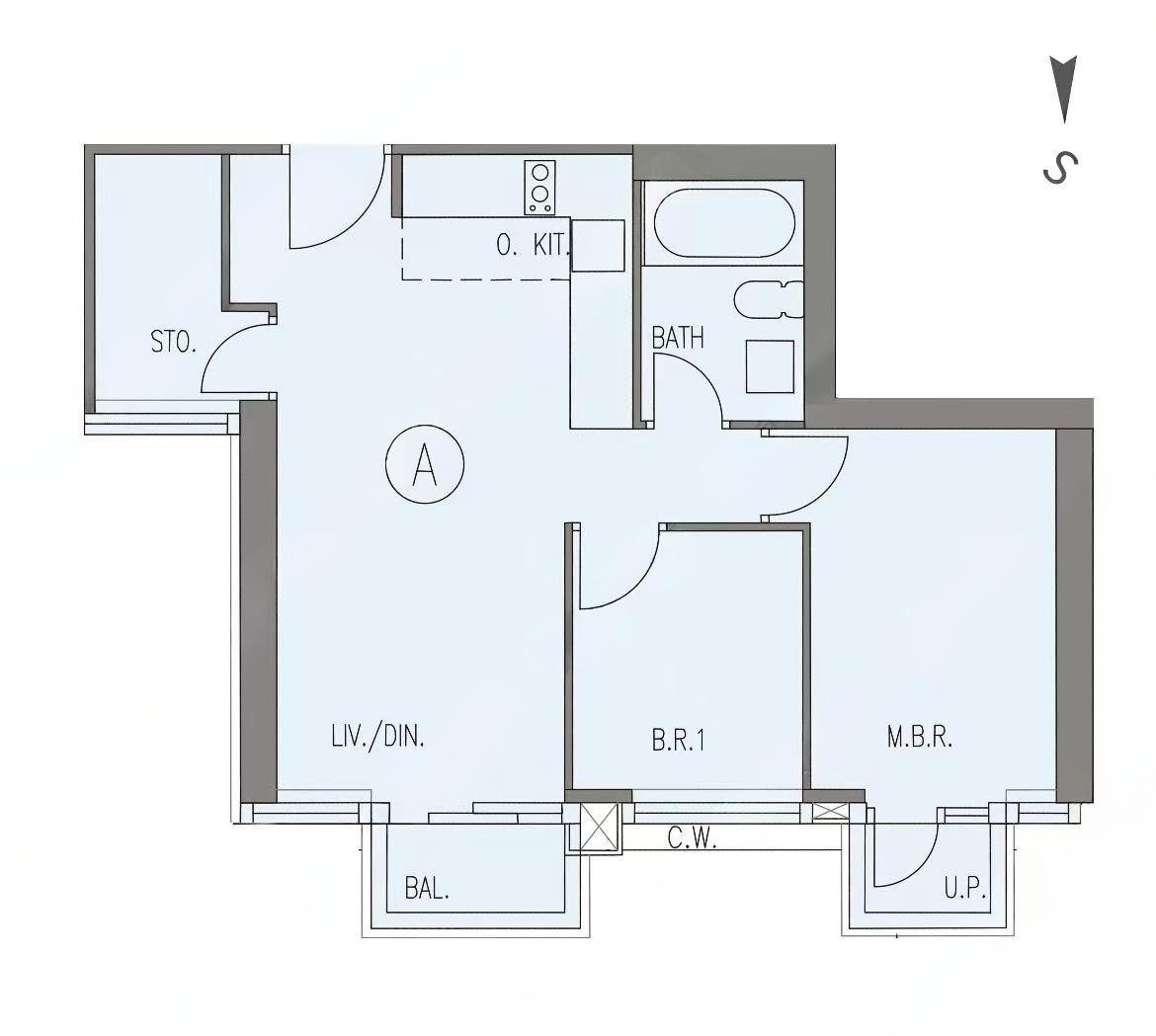 澐璟 2房戶型 圖則 500-650平方呎